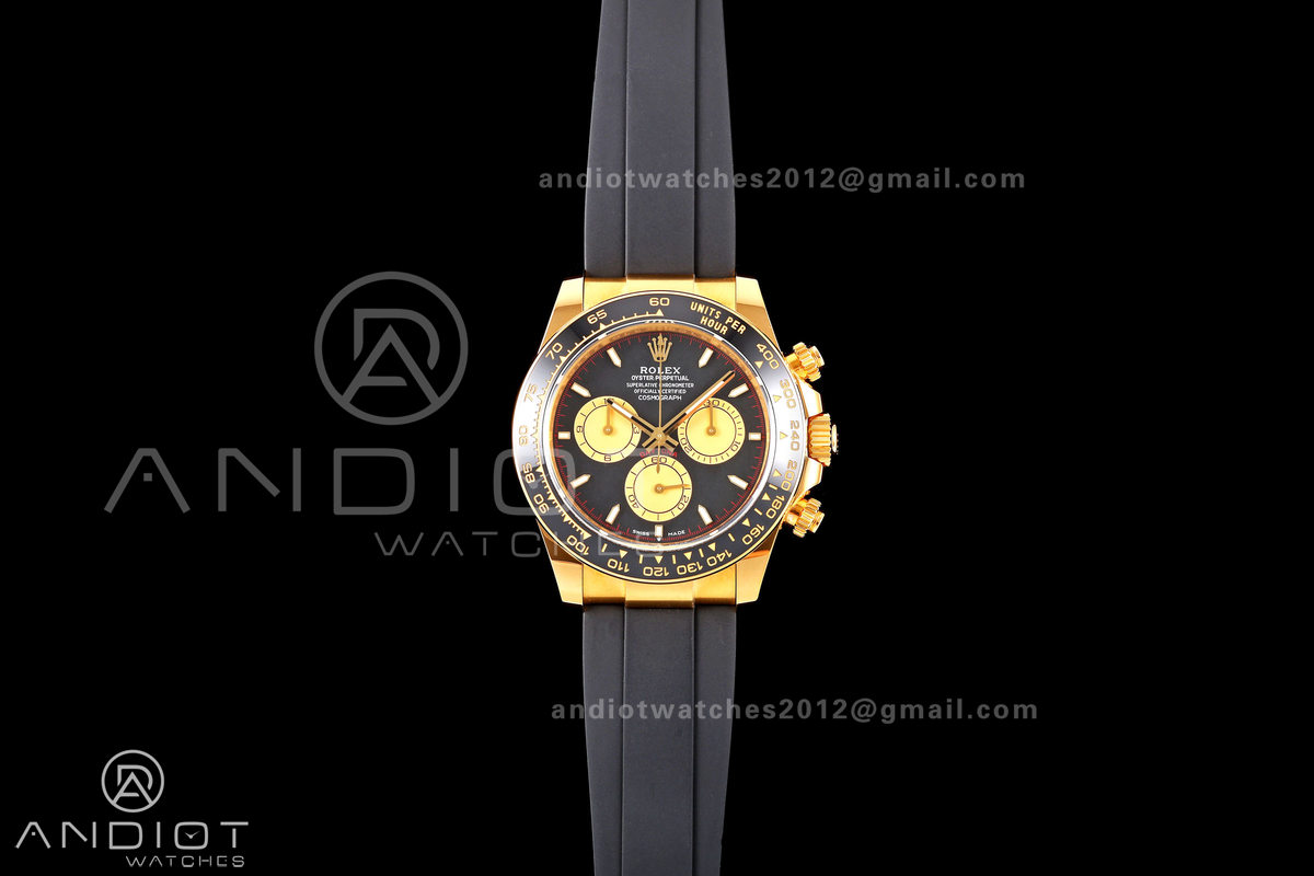 Daytona 126518 ERF Best Edition Black/YG Dial on Oysterflex Strap JH4131 (Free Sprung) 160g